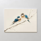 Whispers on the Bough – neutral-toned vintage canvas wall art print by Aspire Prints