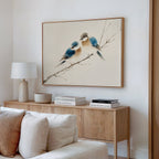 Whispers on the Bough – neutral-toned vintage canvas wall art print by Aspire Prints