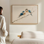 Whispers on the Bough – neutral-toned vintage canvas wall art print by Aspire Prints