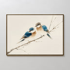 Whispers on the Bough – neutral-toned vintage canvas wall art print by Aspire Prints