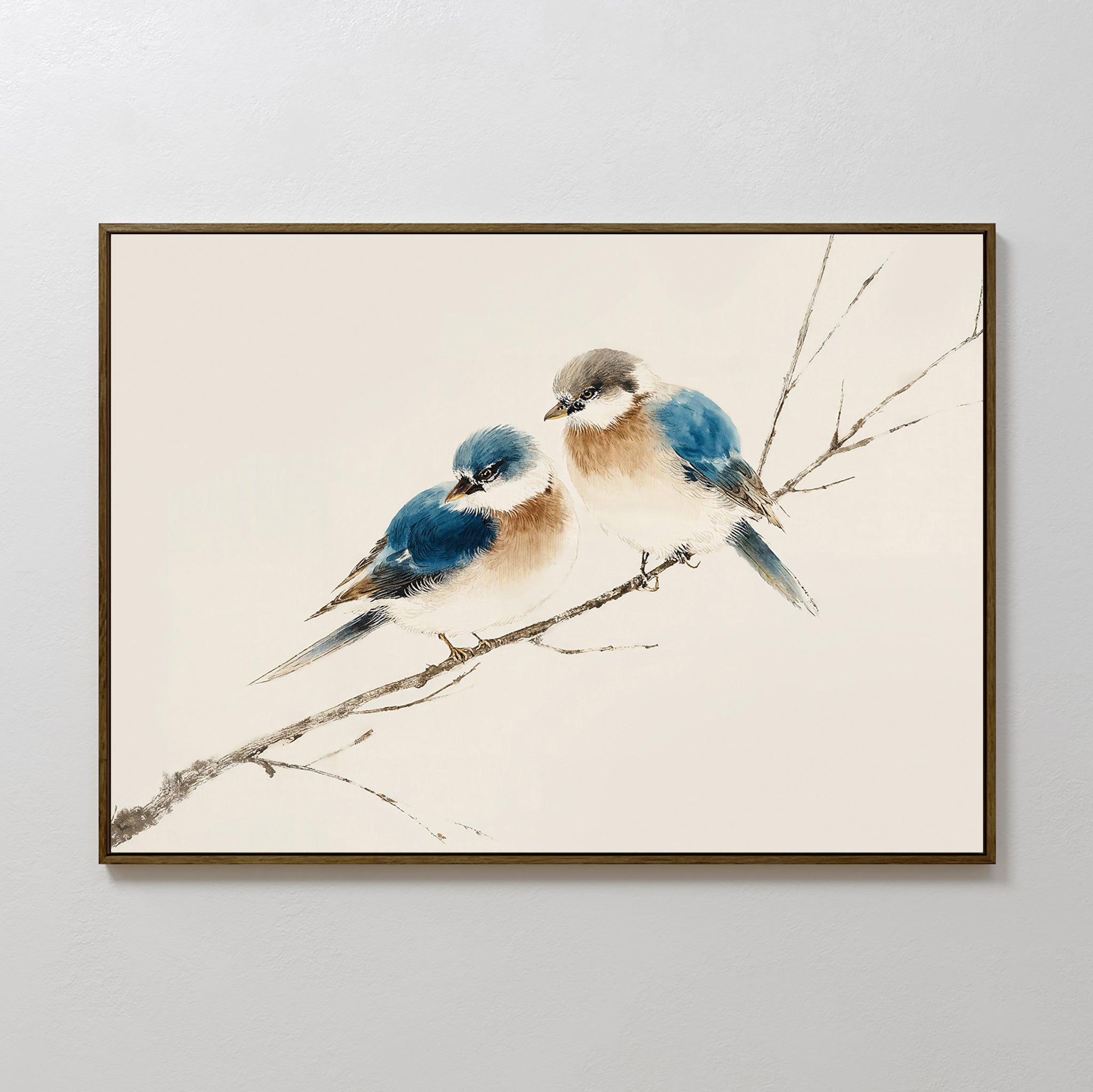 Whispers on the Bough – neutral-toned vintage canvas wall art print by Aspire Prints