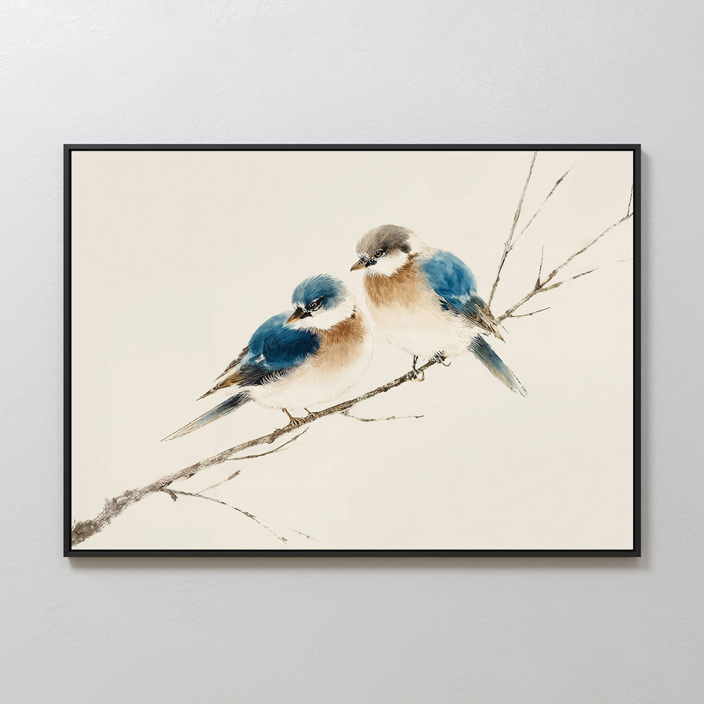 Whispers on the Bough – neutral-toned vintage canvas wall art print by Aspire Prints