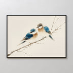 Whispers on the Bough – neutral-toned vintage canvas wall art print by Aspire Prints