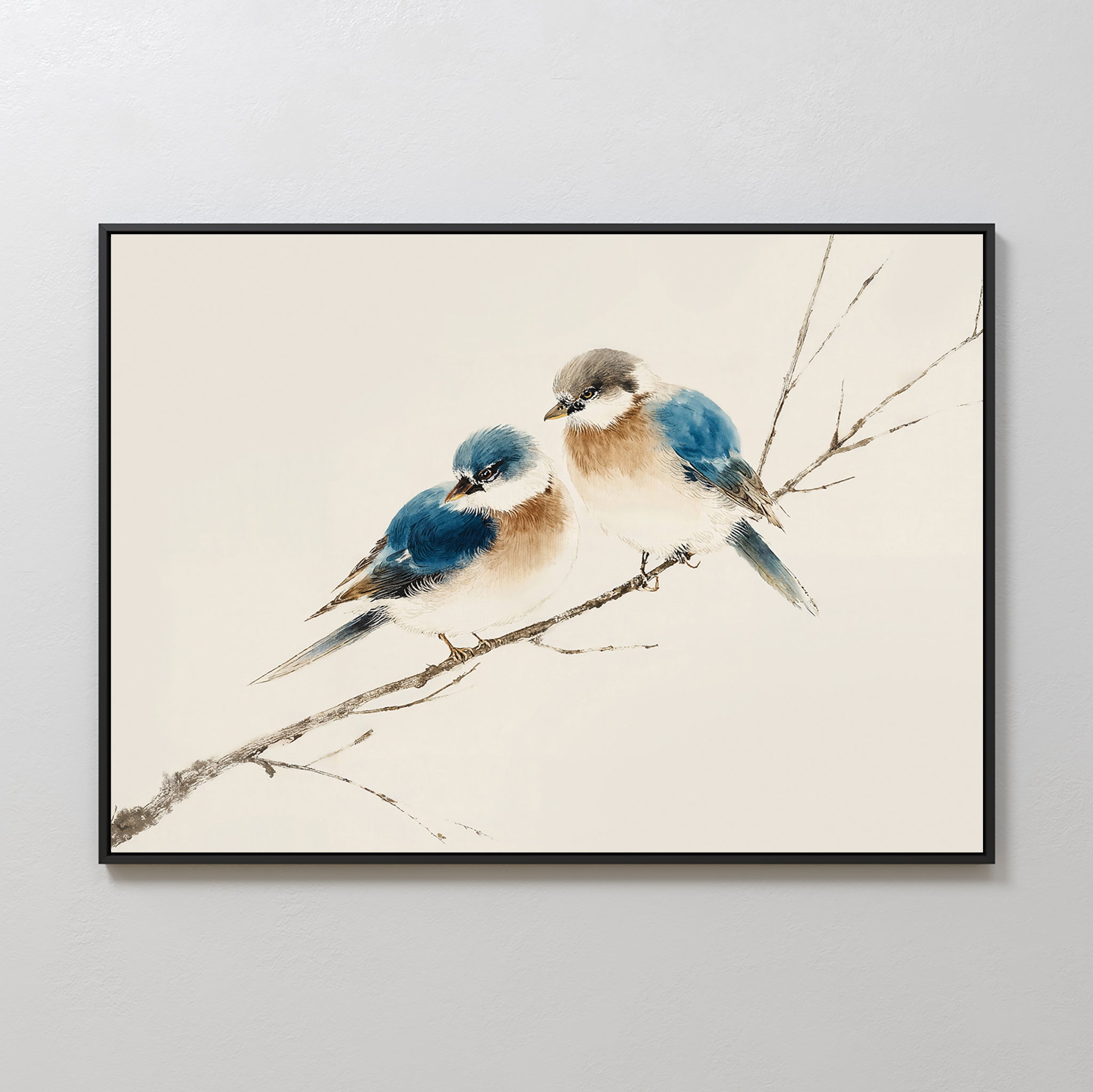 Whispers on the Bough – neutral-toned vintage canvas wall art print by Aspire Prints