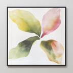 Whispers in Bloom – green botanical canvas wall art print by Aspire Prints