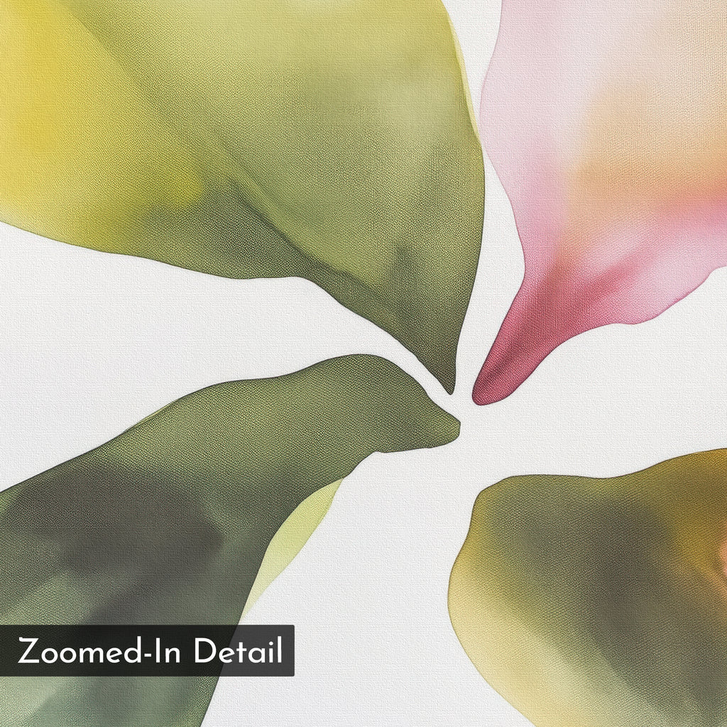 Whispers in Bloom – green botanical canvas wall art print by Aspire Prints