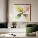 Whispers in Bloom – green botanical canvas wall art print by Aspire Prints