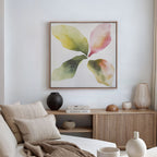 Whispers in Bloom – green botanical canvas wall art print by Aspire Prints