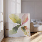 Whispers in Bloom – green botanical canvas wall art print by Aspire Prints
