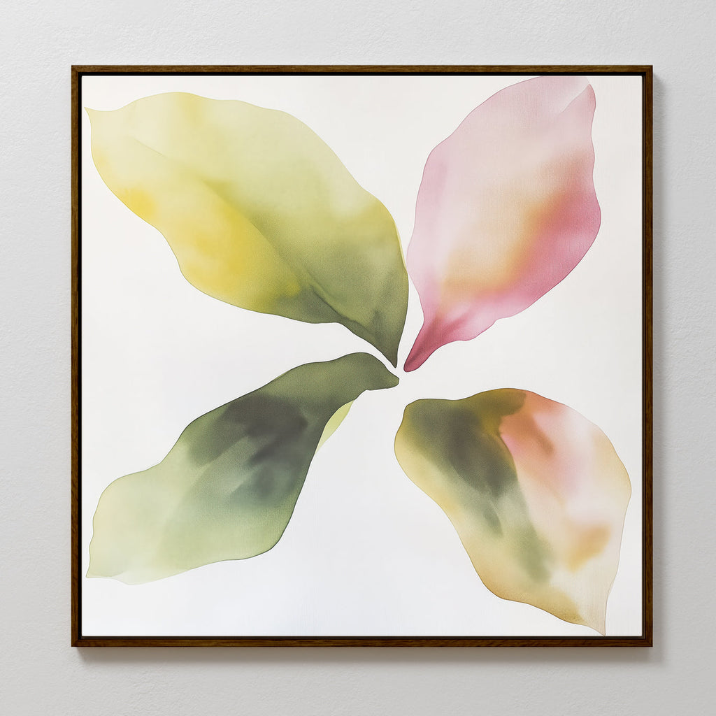 Whispers in Bloom – green botanical canvas wall art print by Aspire Prints