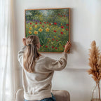 Wildflower Symphony in Bloom Canvas Print – multicolour botanical canvas wall art print by Aspire Prints