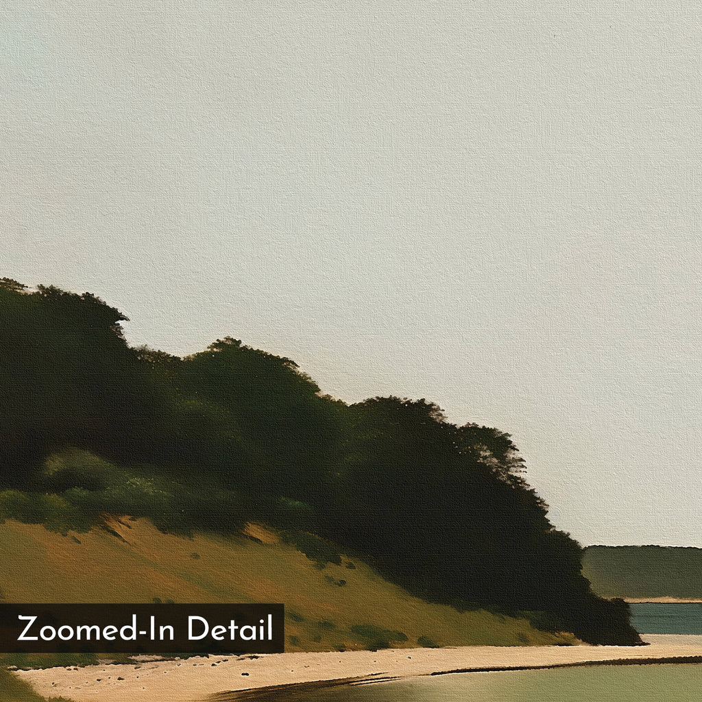 Where the Shoreline Sighs – neutral-toned vintage canvas wall art print by Aspire Prints