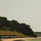 Where the Shoreline Sighs – neutral-toned vintage canvas wall art print by Aspire Prints