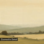Whispering Meadows at Dawn – green vintage canvas wall art print by Aspire Prints