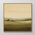 Whispering Meadows at Dawn – green vintage canvas wall art print by Aspire Prints