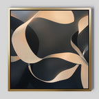 Whispered Threshold – black botanical canvas wall art print by Aspire Prints