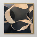 Whispered Threshold – black botanical canvas wall art print by Aspire Prints