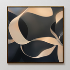 Whispered Threshold – black botanical canvas wall art print by Aspire Prints