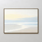 Whispering Tide at First Light – blue coastal canvas wall art print by Aspire Prints