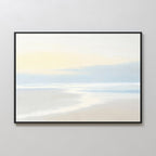 Whispering Tide at First Light – blue coastal canvas wall art print by Aspire Prints