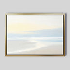 Whispering Tide at First Light – blue coastal canvas wall art print by Aspire Prints
