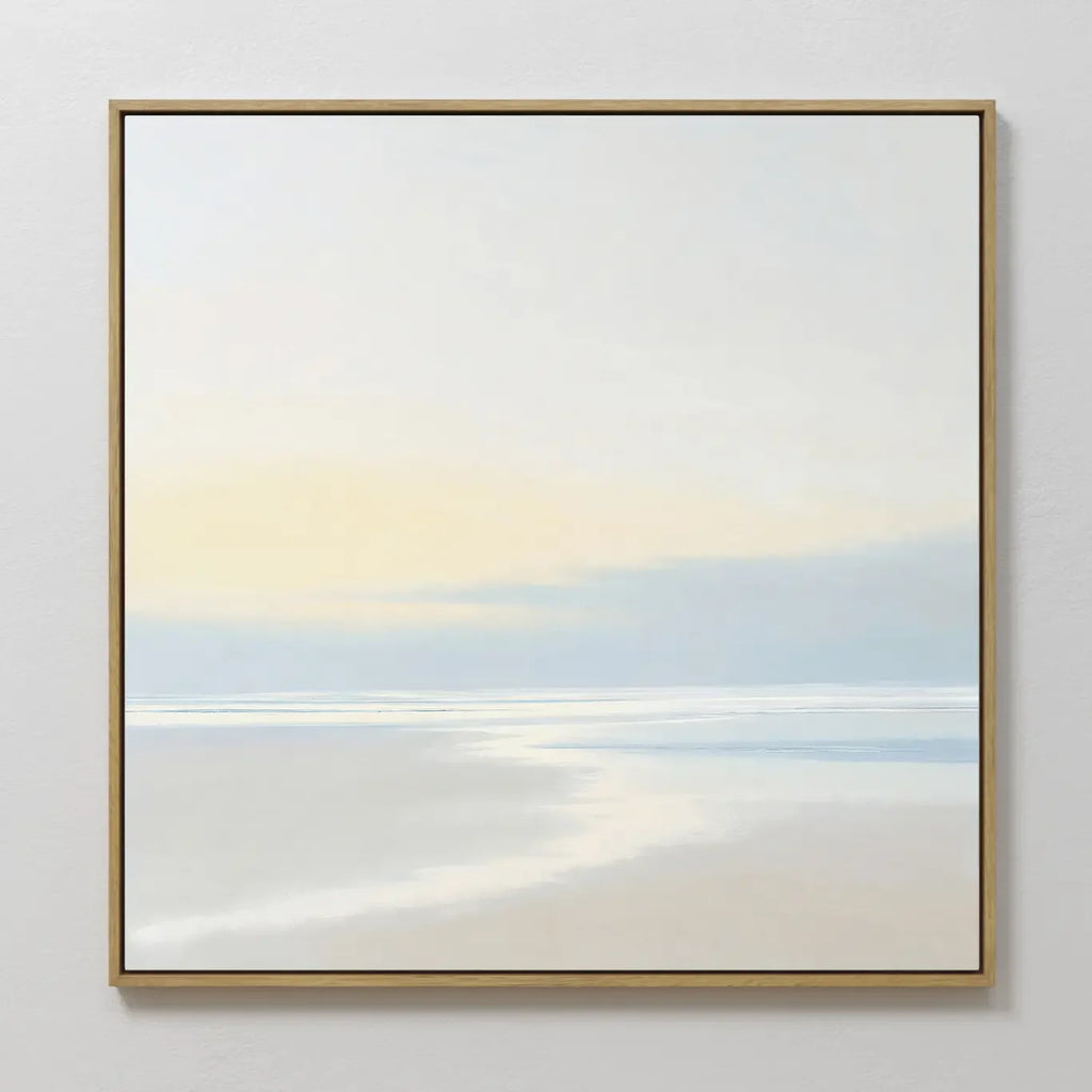 Whispers of the Tide – blue coastal canvas wall art print by Aspire Prints