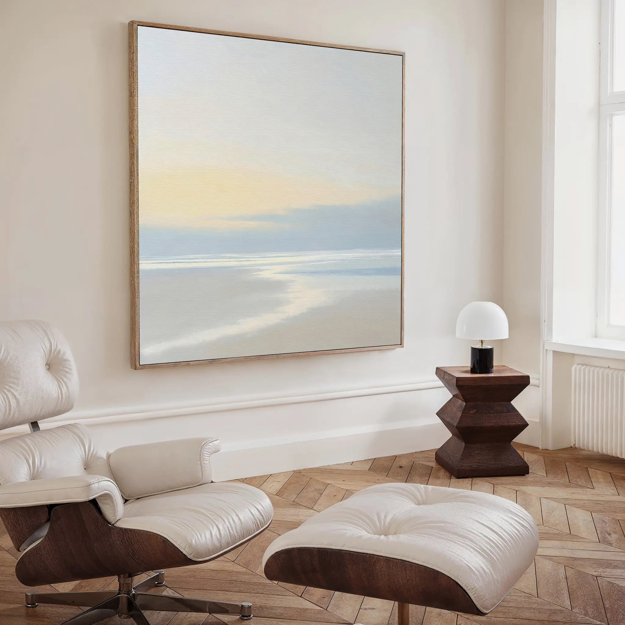 Whispers of the Tide – blue coastal canvas wall art print by Aspire Prints