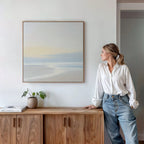 Whispers of the Tide – blue coastal canvas wall art print by Aspire Prints