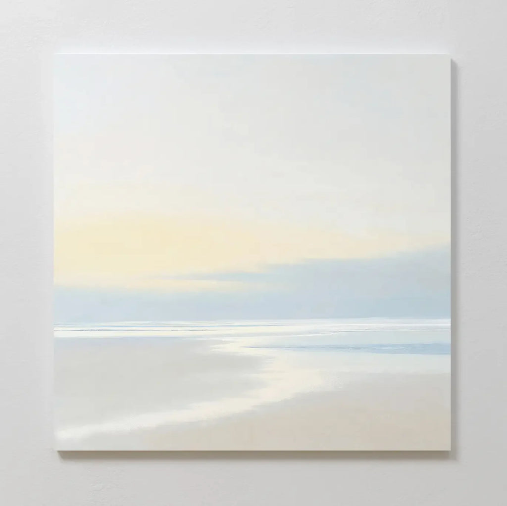 Whispers of the Tide – blue coastal canvas wall art print by Aspire Prints