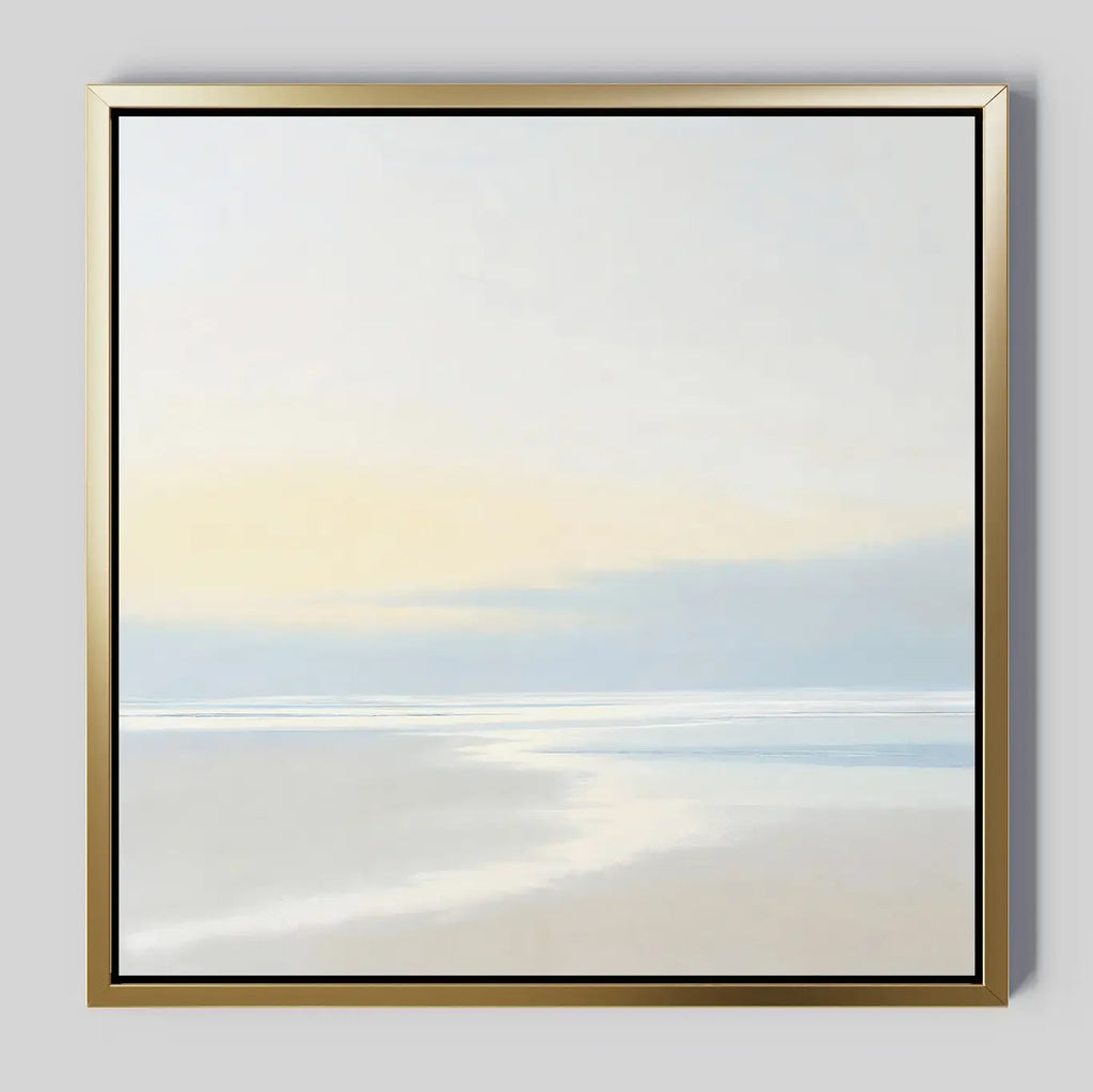 Whispers of the Tide – blue coastal canvas wall art print by Aspire Prints