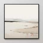 Whispering Hollow – beige and white landscape canvas wall art print by Aspire Prints