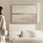 Whispering Hills at First Light – beige and white landscape canvas wall art print by Aspire Prints