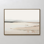 Whispering Hills at First Light – beige and white landscape canvas wall art print by Aspire Prints