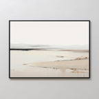 Whispering Hills at First Light – beige and white landscape canvas wall art print by Aspire Prints