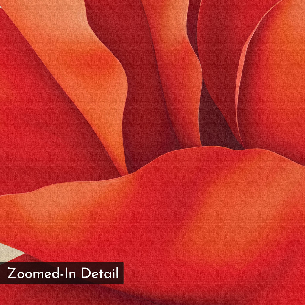 Crimson Bloom Whisper – red botanical canvas wall art print by Aspire Prints