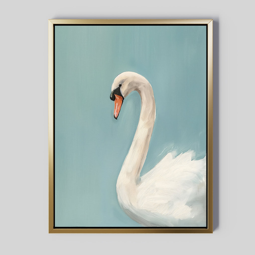 Whisper of the Still Lake – blue vintage canvas wall art print by Aspire Prints