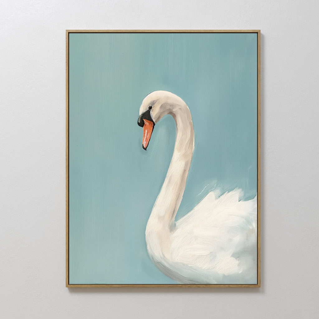 Whisper of the Still Lake – blue vintage canvas wall art print by Aspire Prints