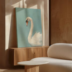 Whisper of the Still Lake – blue vintage canvas wall art print by Aspire Prints