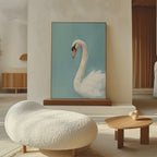 Whisper of the Still Lake – blue vintage canvas wall art print by Aspire Prints