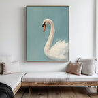 Whisper of the Still Lake – blue vintage canvas wall art print by Aspire Prints