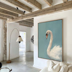 Whisper of the Still Lake – blue vintage canvas wall art print by Aspire Prints