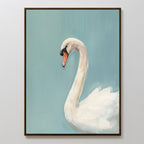 Whisper of the Still Lake – blue vintage canvas wall art print by Aspire Prints