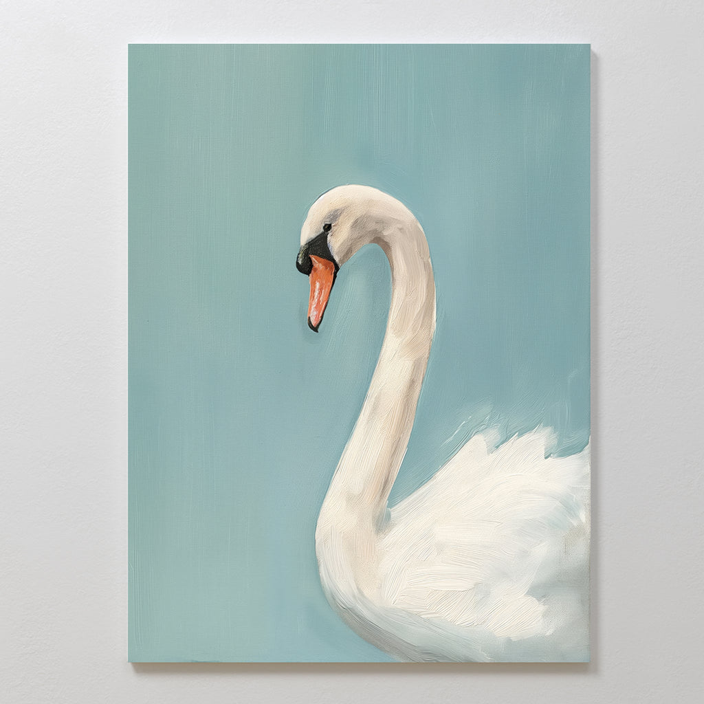 Whisper of the Still Lake – blue vintage canvas wall art print by Aspire Prints