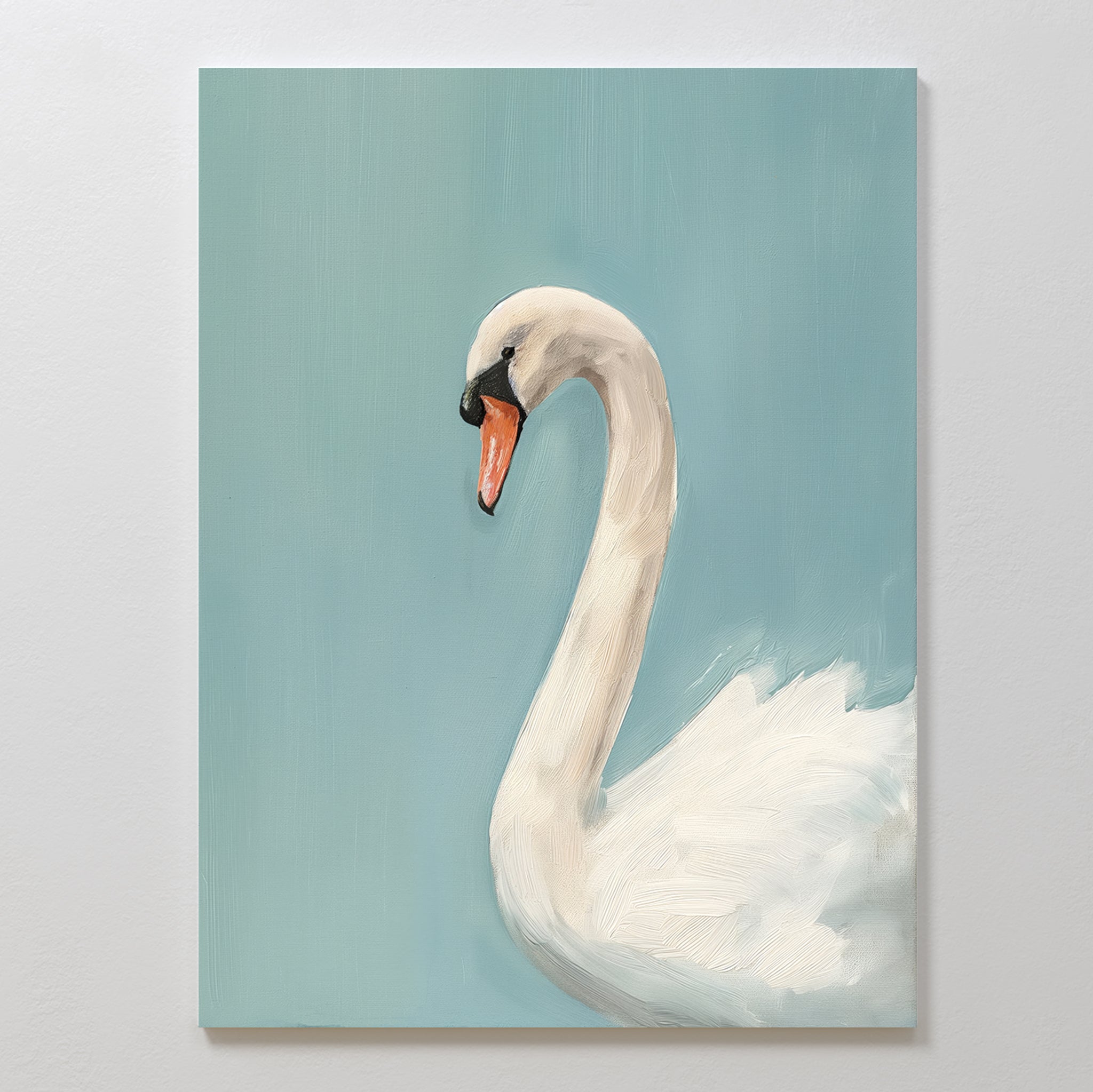 Whisper of the Still Lake – blue vintage canvas wall art print by Aspire Prints