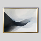 Whispering Tides – black and white abstract canvas wall art print by Aspire Prints