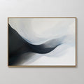 Whispering Tides – black and white abstract canvas wall art print by Aspire Prints