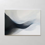 Whispering Tides – black and white abstract canvas wall art print by Aspire Prints