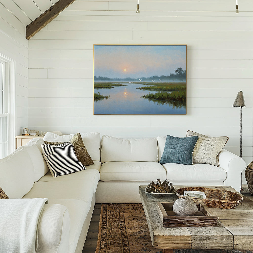 Whisper of the Tide – neutral-toned vintage canvas wall art print by Aspire Prints