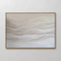 Whispers of Dune – beige and white abstract canvas wall art print by Aspire Prints