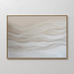 Whispers of Dune – beige and white abstract canvas wall art print by Aspire Prints
